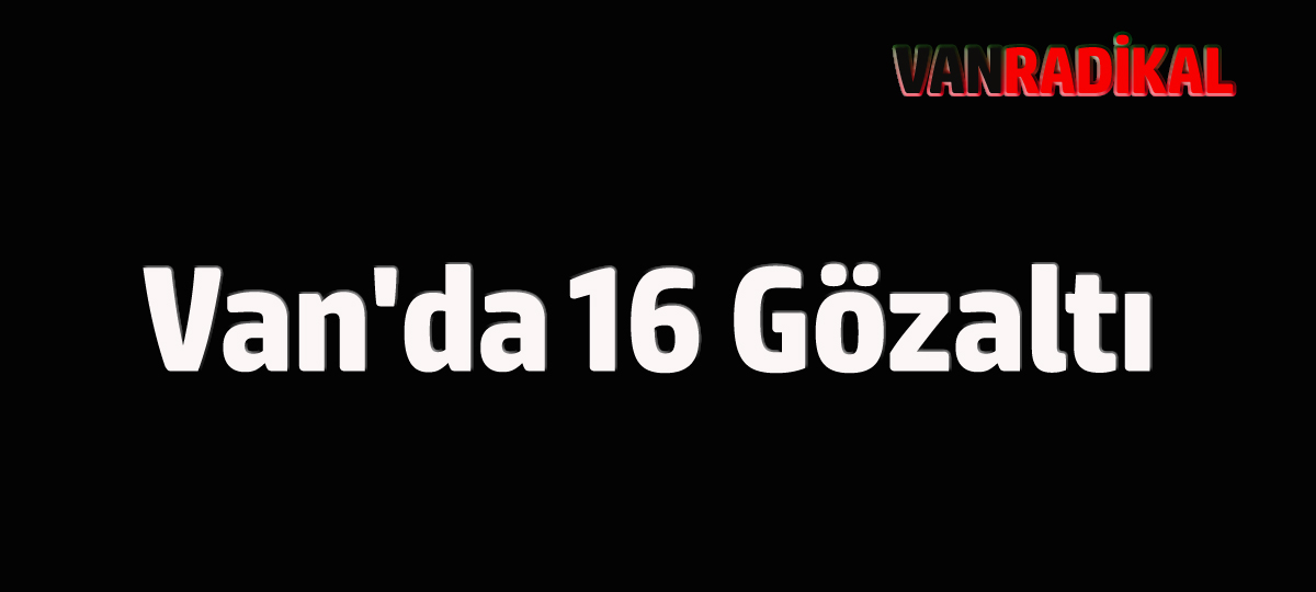 Van'da Torbacı Operasyonu 16 Gözaltı