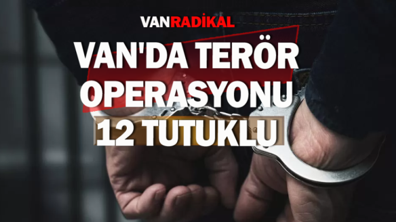 Van'da terör operasyonu 12 göz altı