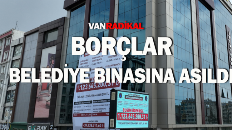 İpekyolu'nun borcu binaya asıldı