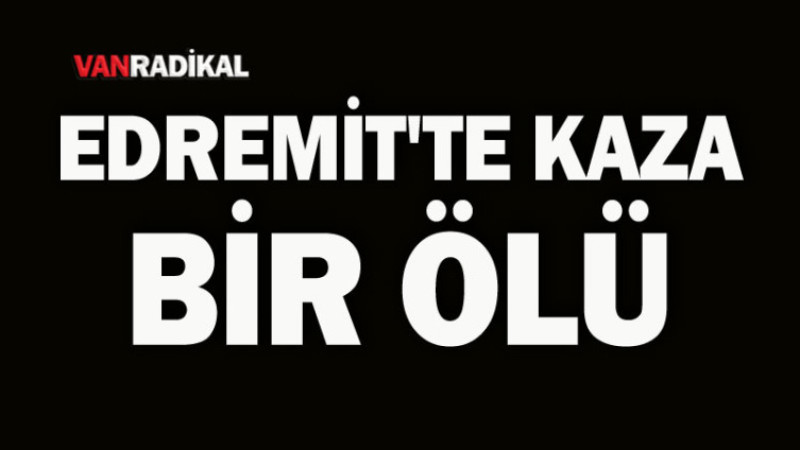 Van Edremit'te kaza 1 ölü
