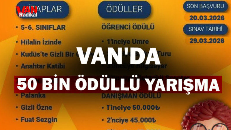 Van'da  50 Bin Ödüllü Yarışma