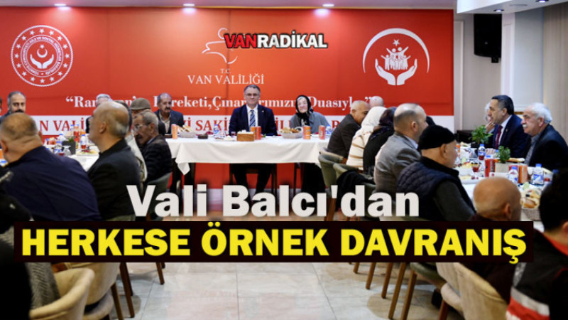 Vali Balcı'dan Herkese Örnek Davranış
